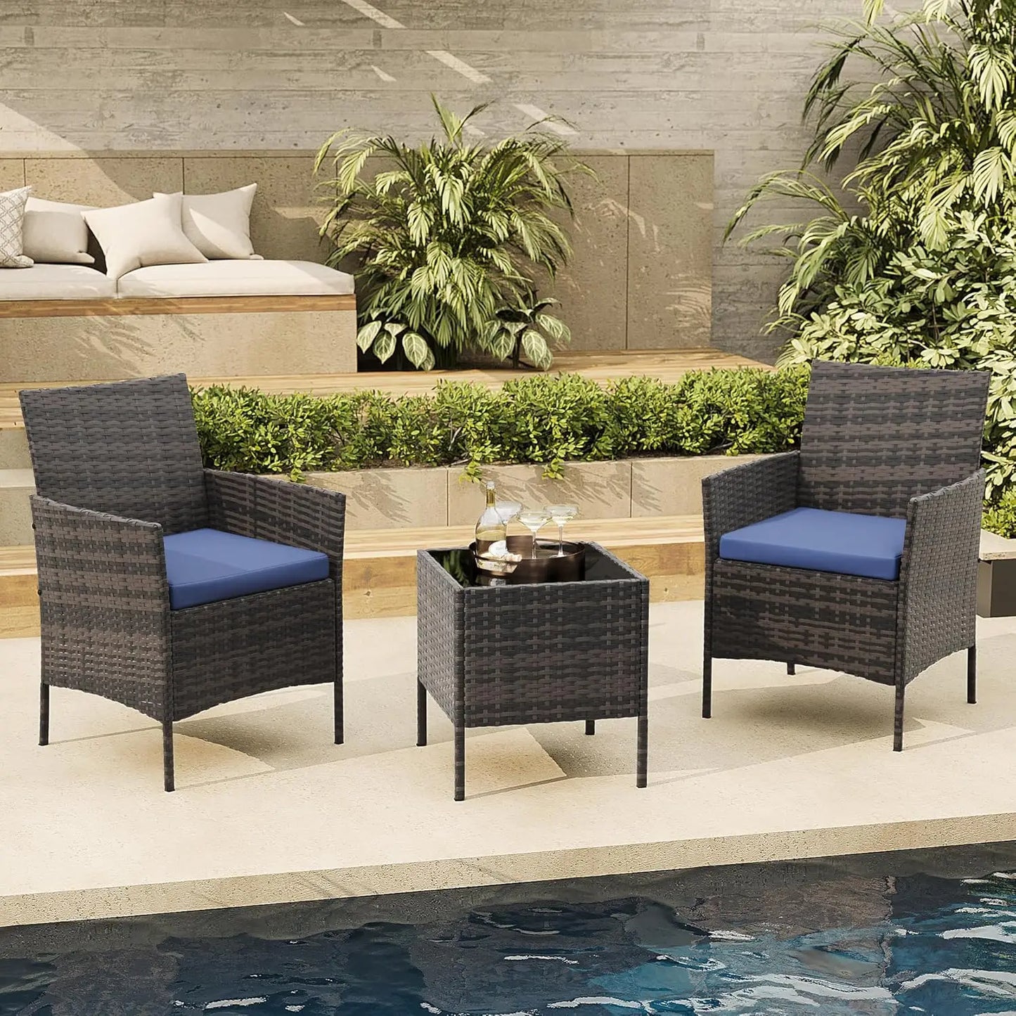 All-Weather Rattan Wicker Patio Sofa Set