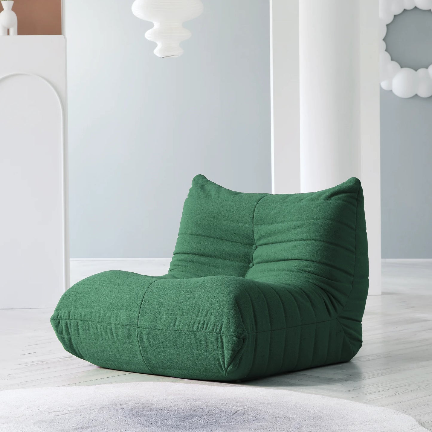 Teddy Fabric Bean Bag Comfy Lazy Floor Sofa
