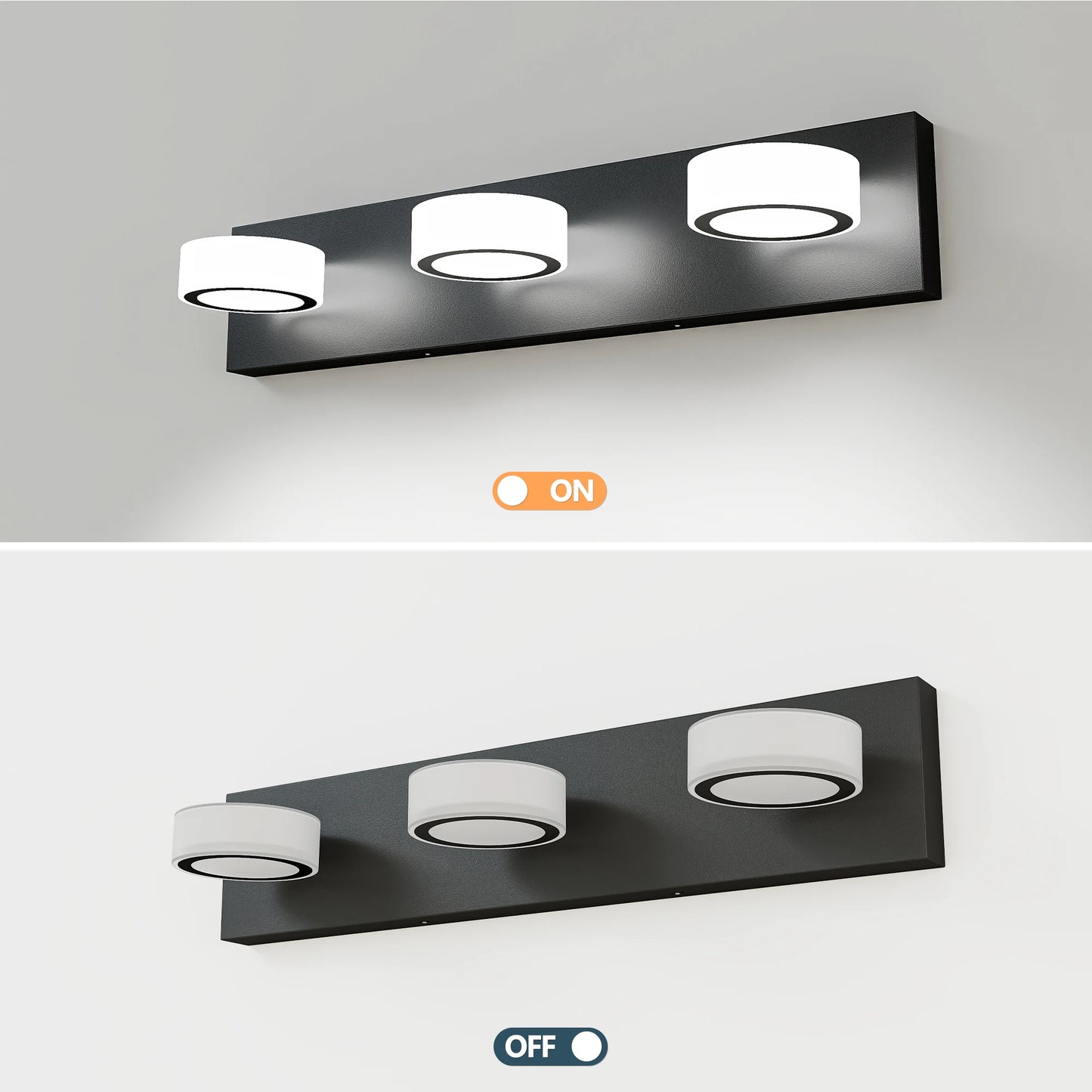 Bathroom LED Modern Black/Chrome Vanity Lights