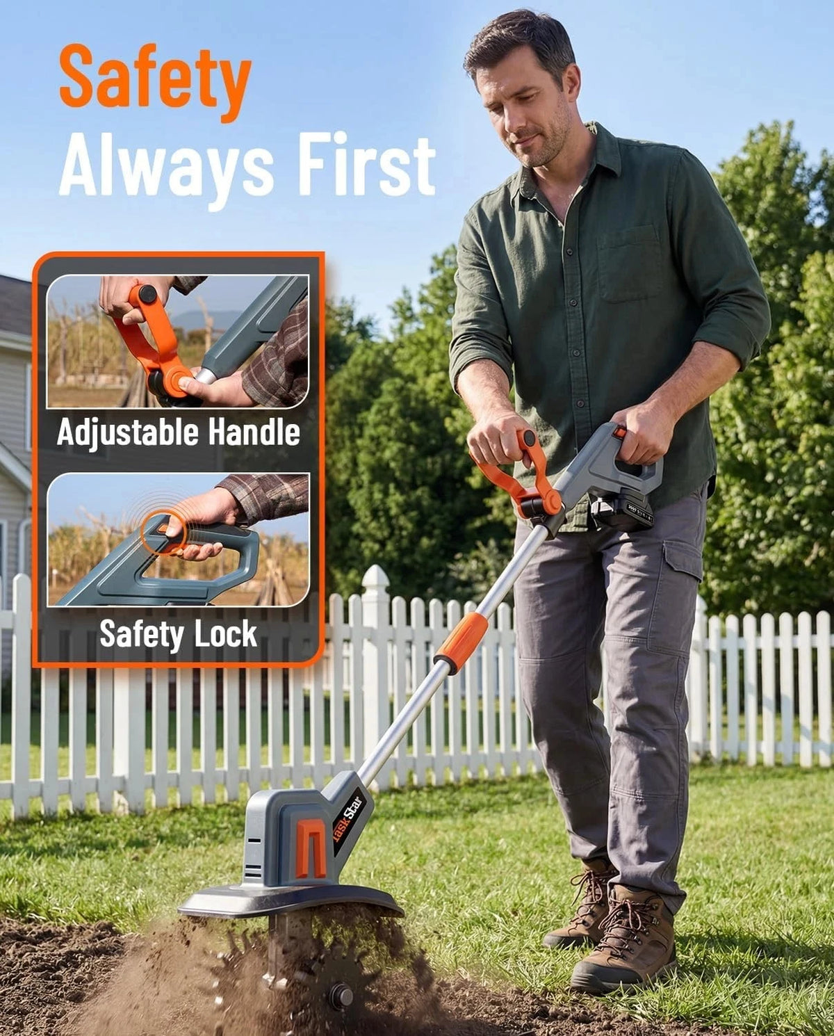 TaskStar Cordless Tiller Cultivator