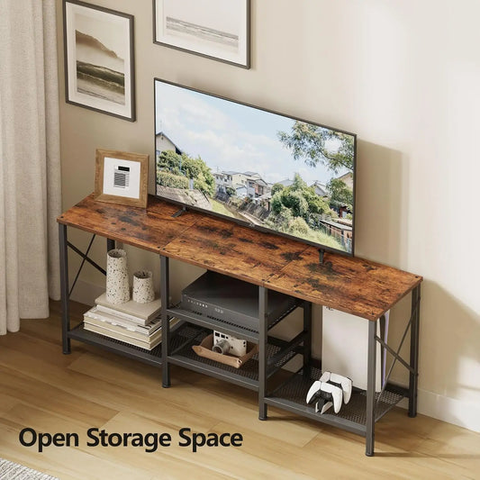 Entertainment Center with  Open Shelves