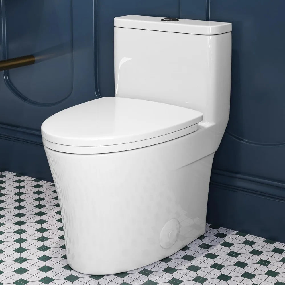 Elongated One Piece Toilet for Small Bathroom