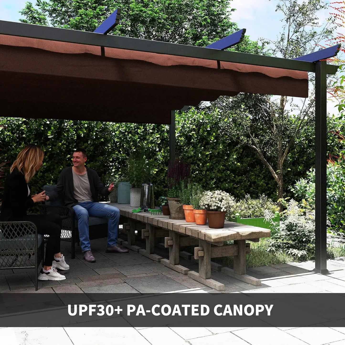 Sun Shade Retractable Pergola Canopy