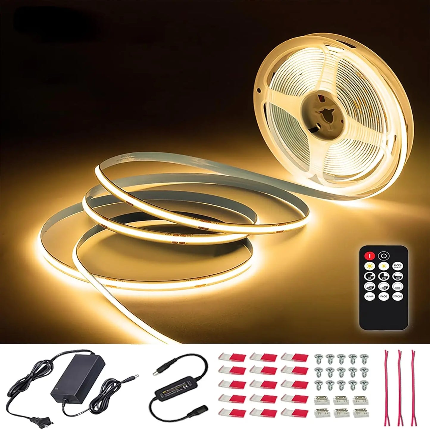 Listed LED Strip Light Dimmable with RF Remote