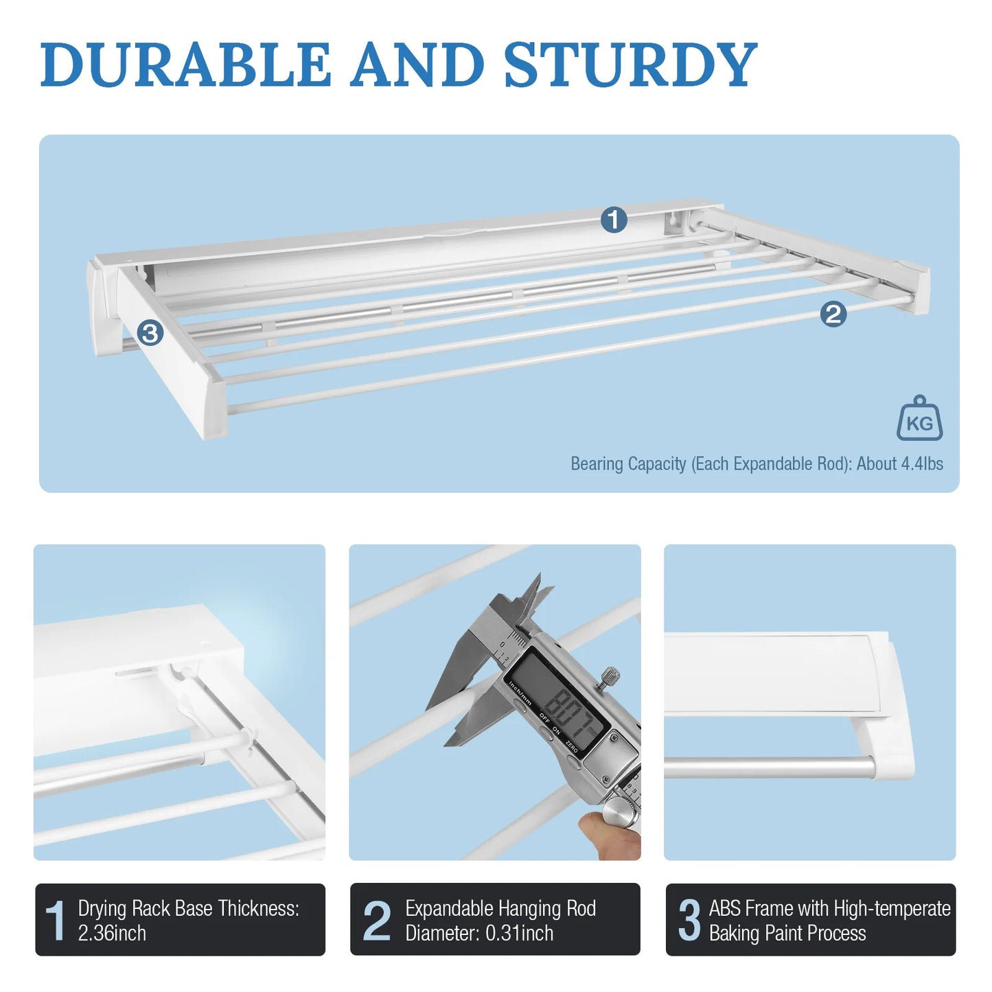 Wall Mount Retractable Clothes Drying Rack