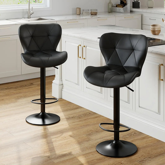 Ergonomic Faux Leather Dining Chairs Set