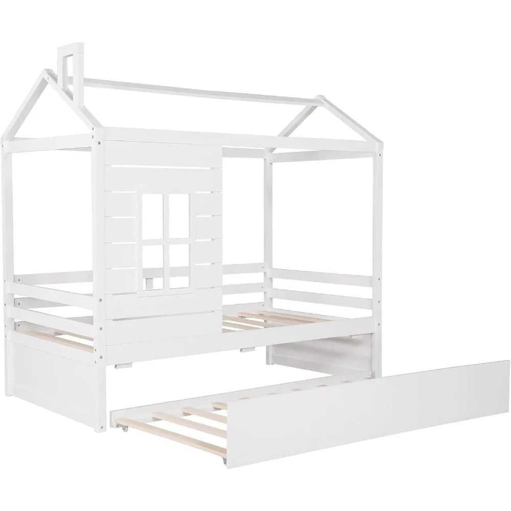Merax House Bunk Daybed with Trundle