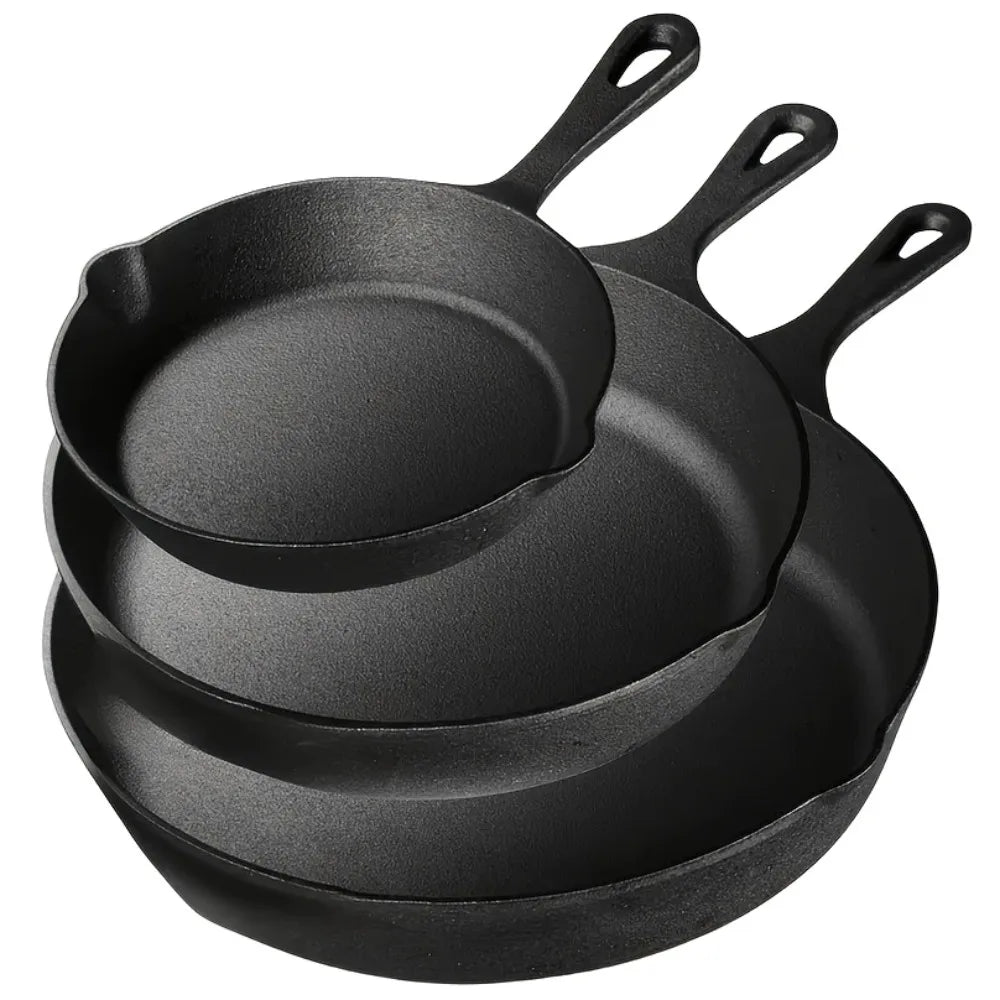 Heavy-Duty Cast Iron Skillet Set