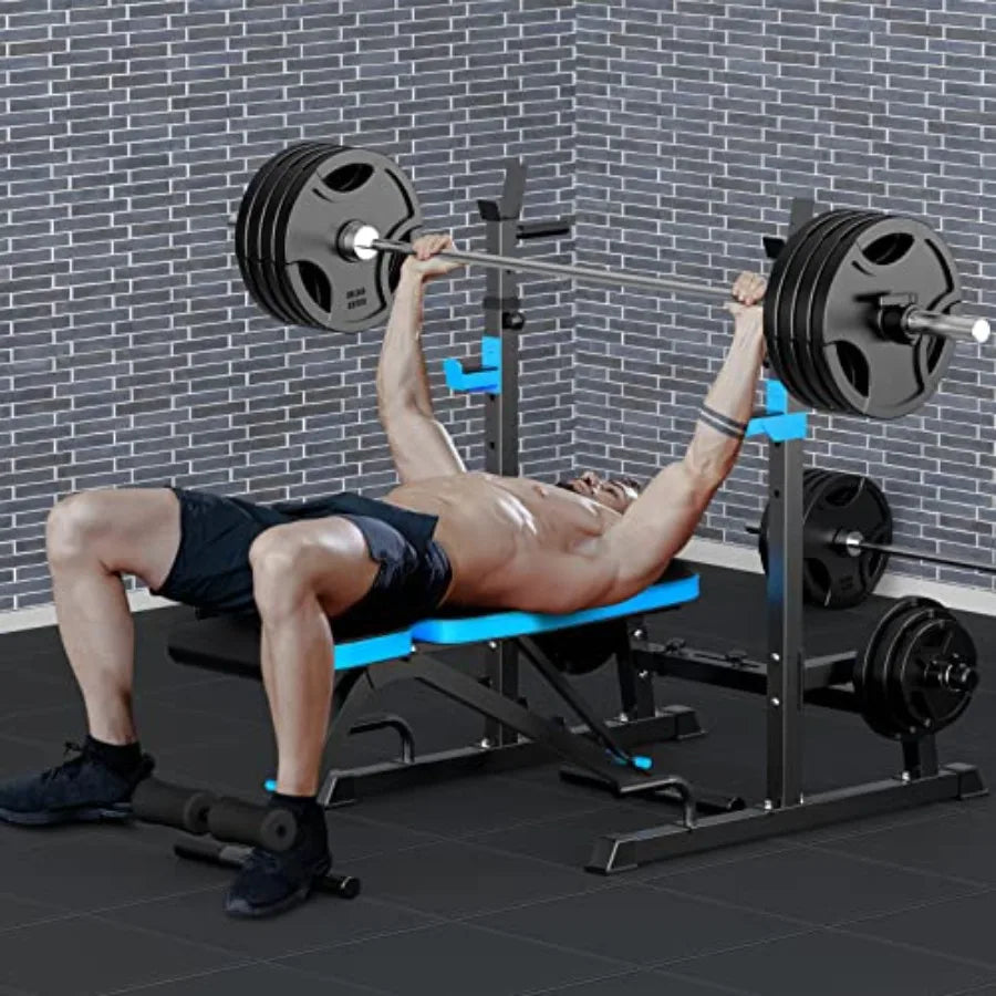 Adjustable Weight Bench with Squat Rack