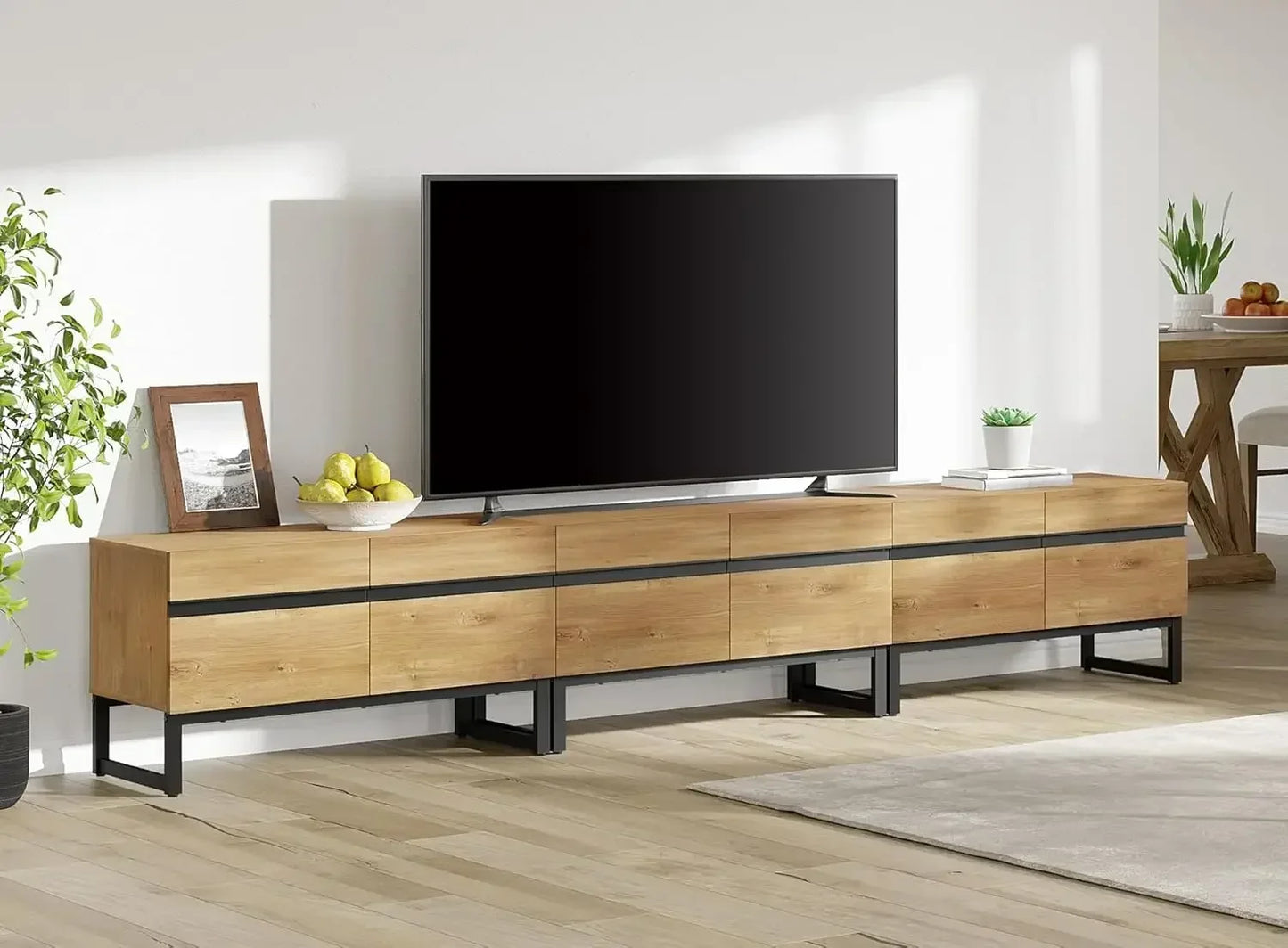 3 in 1 Entertainment Center TV Console with Storage Cabinets