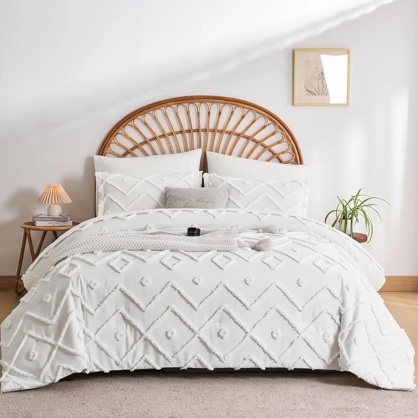 Farmhouse Shabby Chic Embroidery Bed Set
