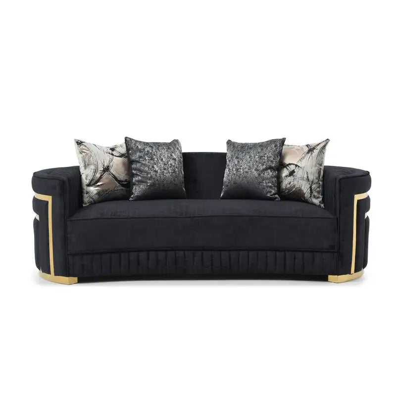 Elegant and Comfortable Modern Design Black Sofa
