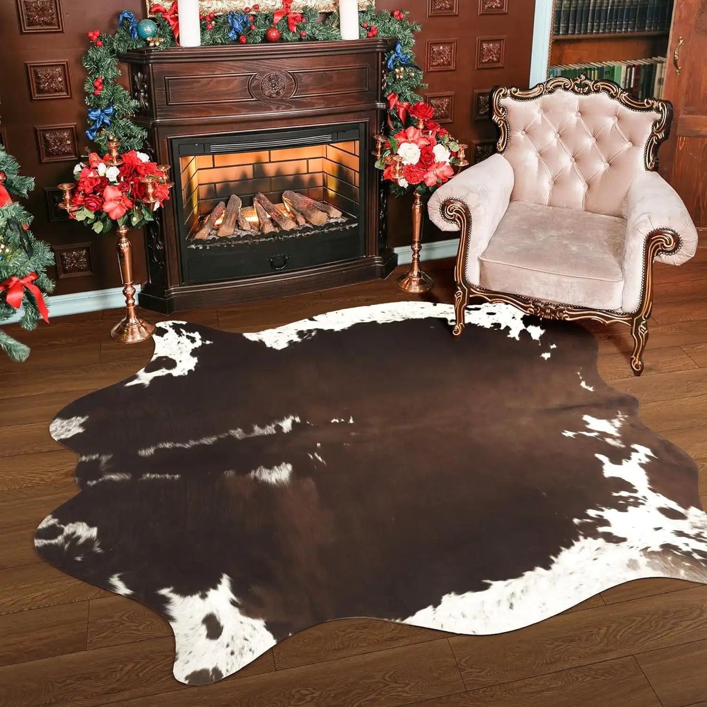 American style Animal Print Rug faux fur