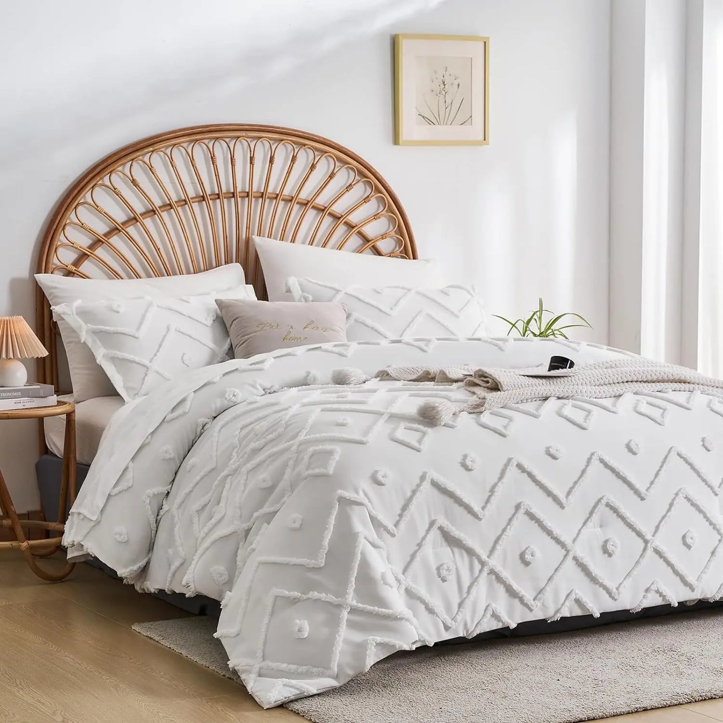 Farmhouse Shabby Chic Embroidery Bed Set