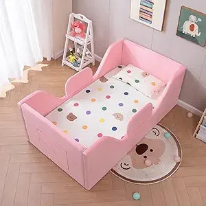Removable Rail Standard Crib Floor Bed with Storage