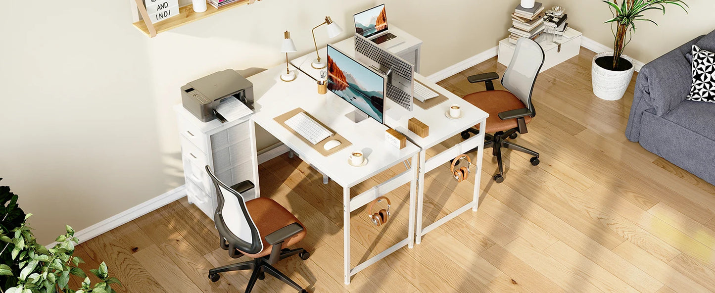 L Shaped Reversible Study Desk
