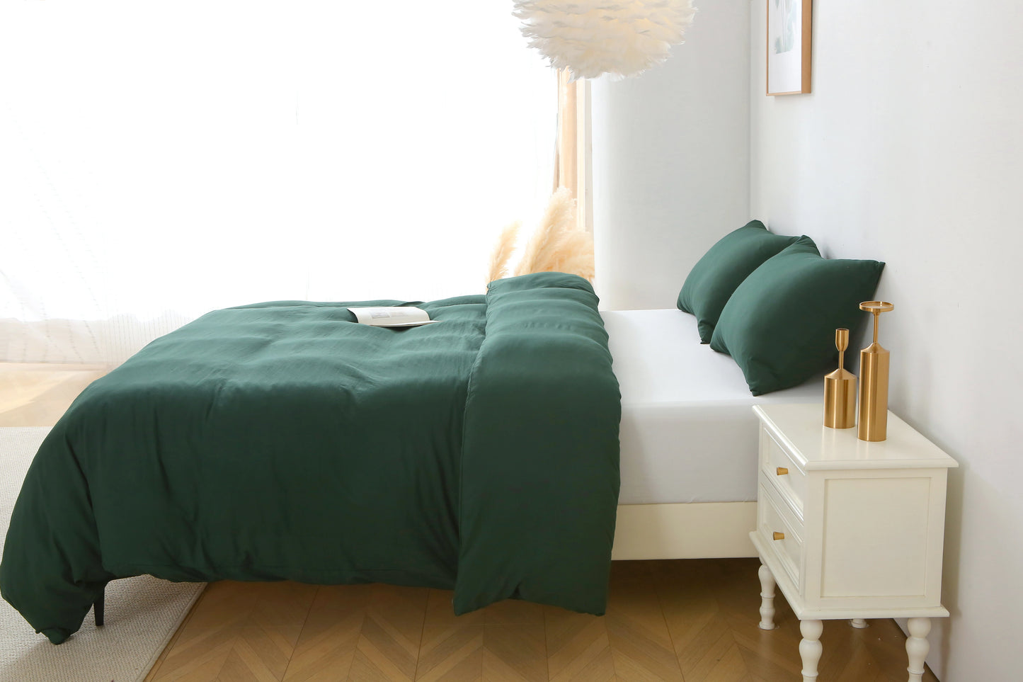 Solid Color Bedding Set with Duvet Cover