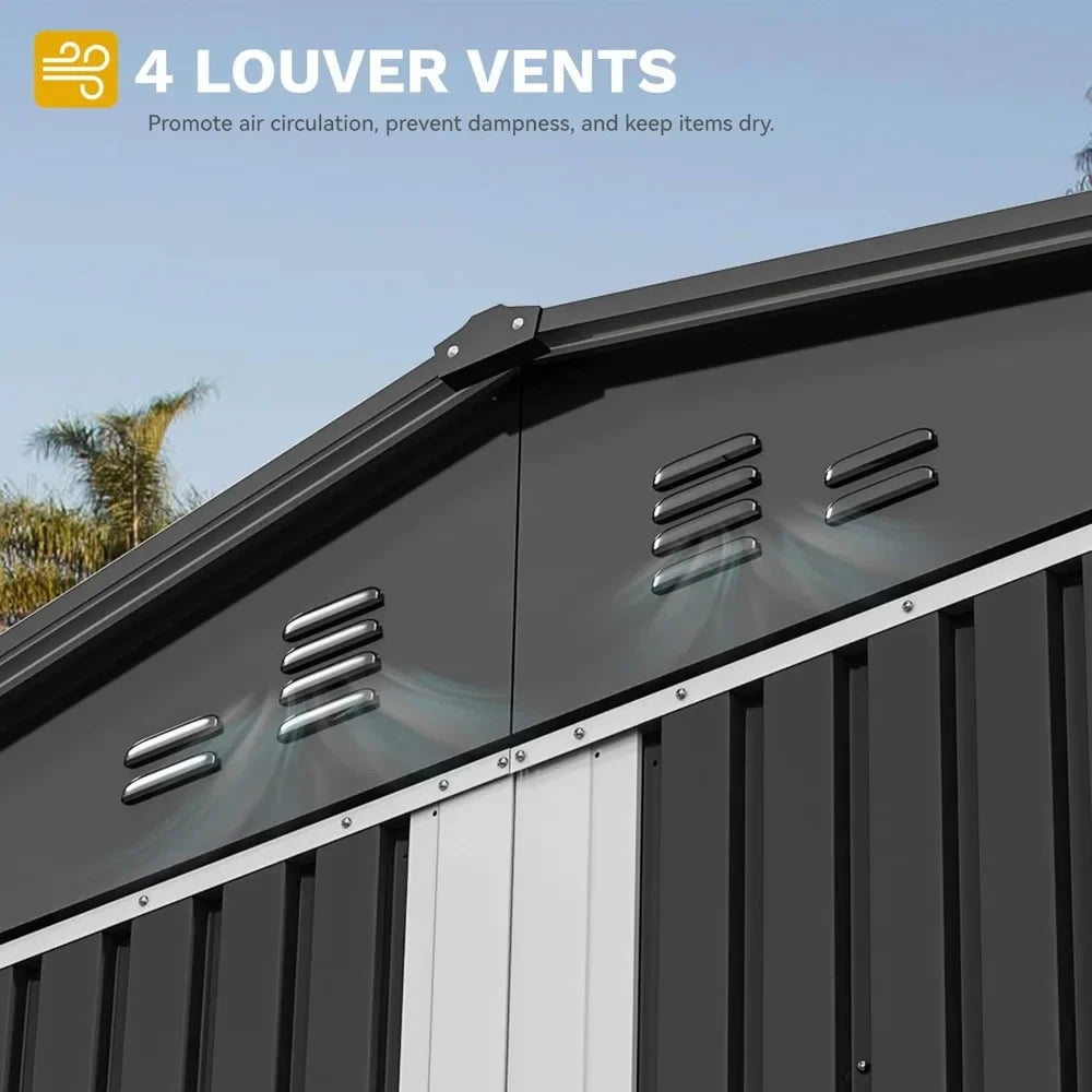 Sturdy Weatherproof Tool Locker with Secure Door and Ventilation