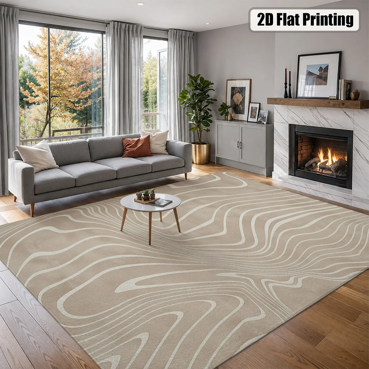 Soft Velvet Low Pile Large Indoor Area Rug