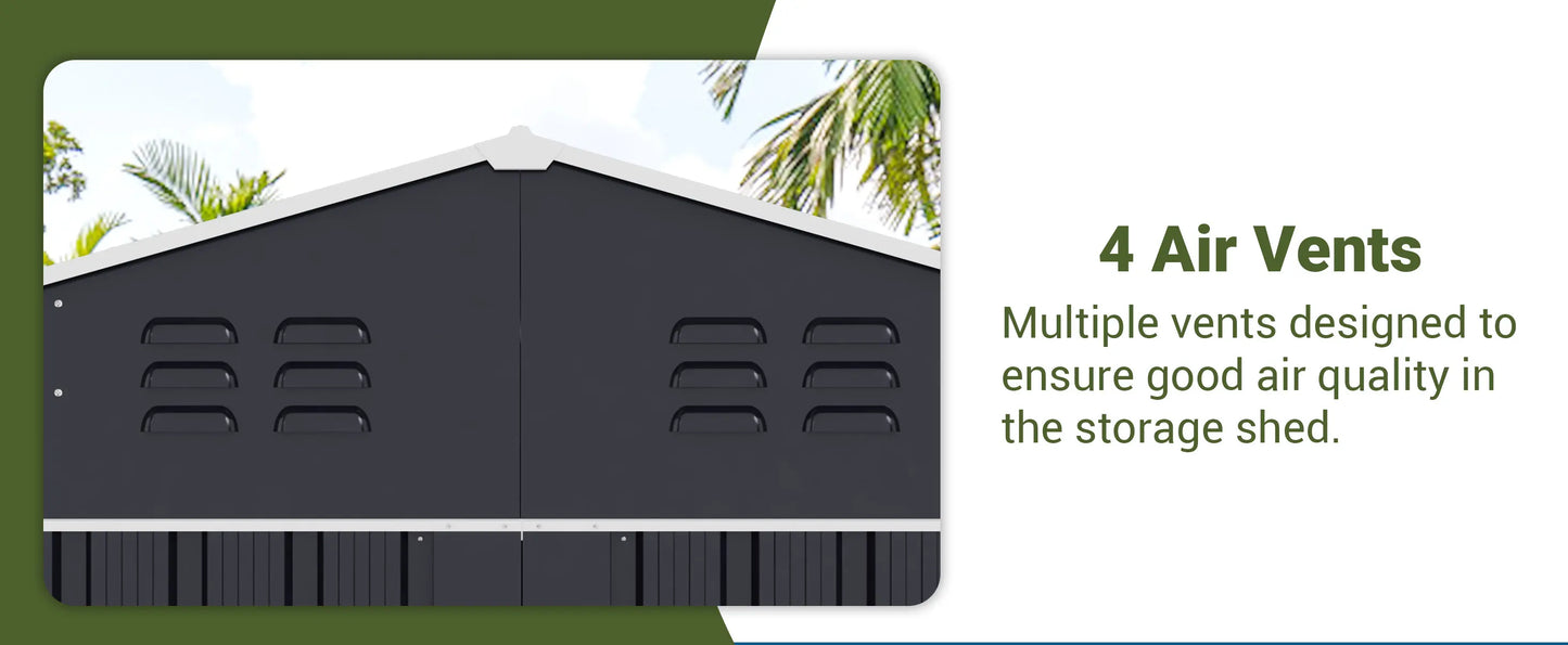 Heavy-Duty Frame Shed w/ Lockable Door