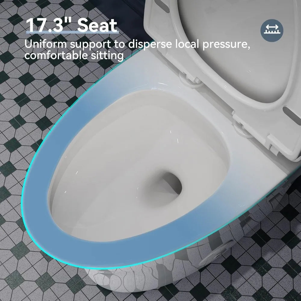 Elongated One Piece Toilet for Small Bathroom
