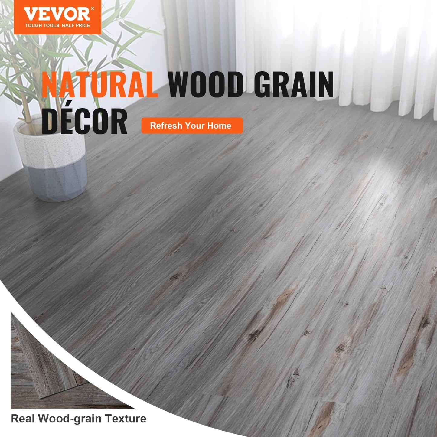 Home DIY Vinyl Floor Tiles Grain  Flooring