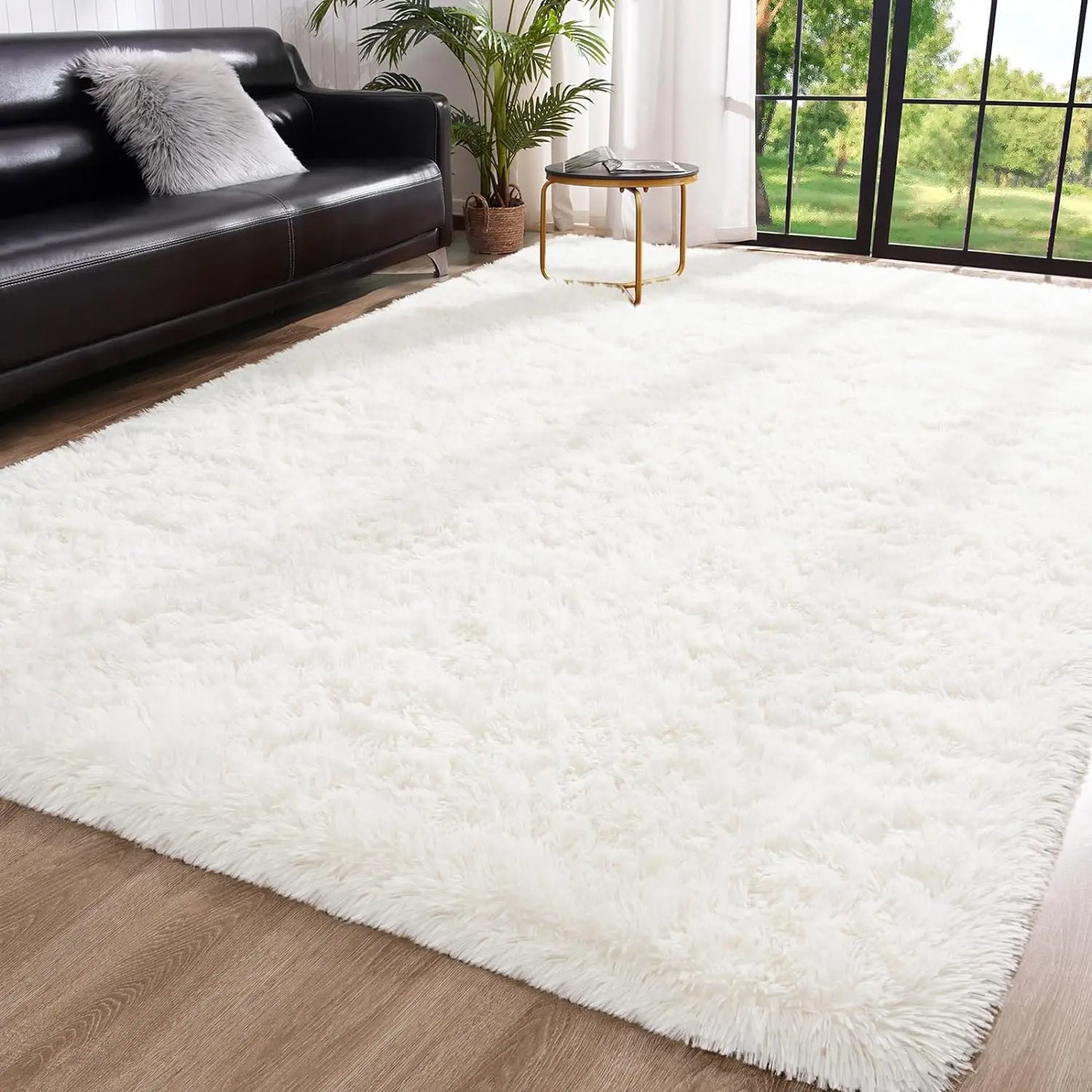 Fluffy Rugs Non Slip Rugs for Hardwood Floors and Room Decor