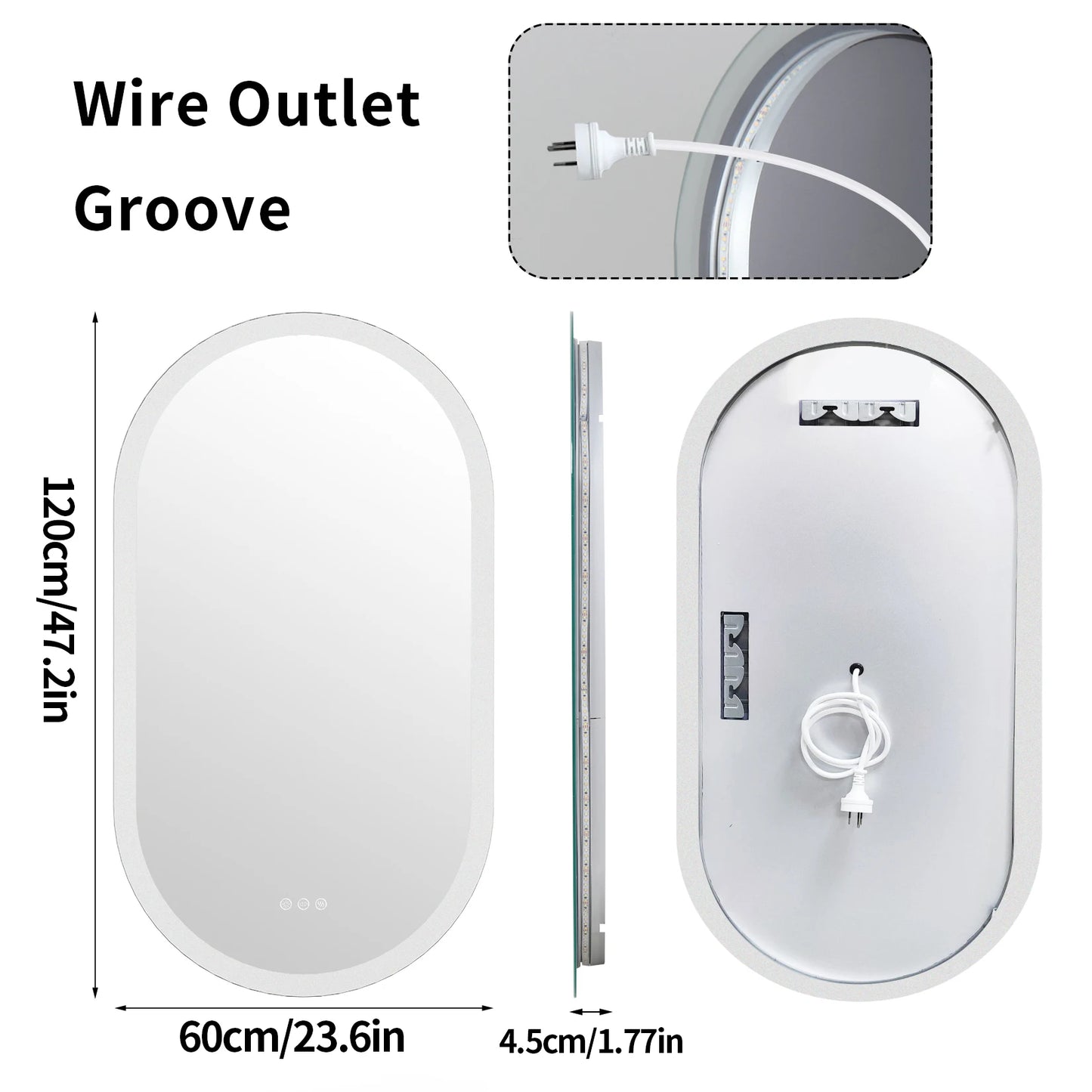 Vanity Mirror for Wall Mounted Back Lighted Mirror with Lights