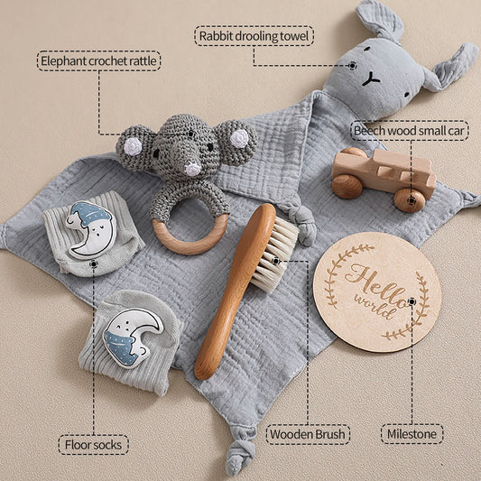 Baby Double Sided Cotton Blanket For Baby Shower Gift