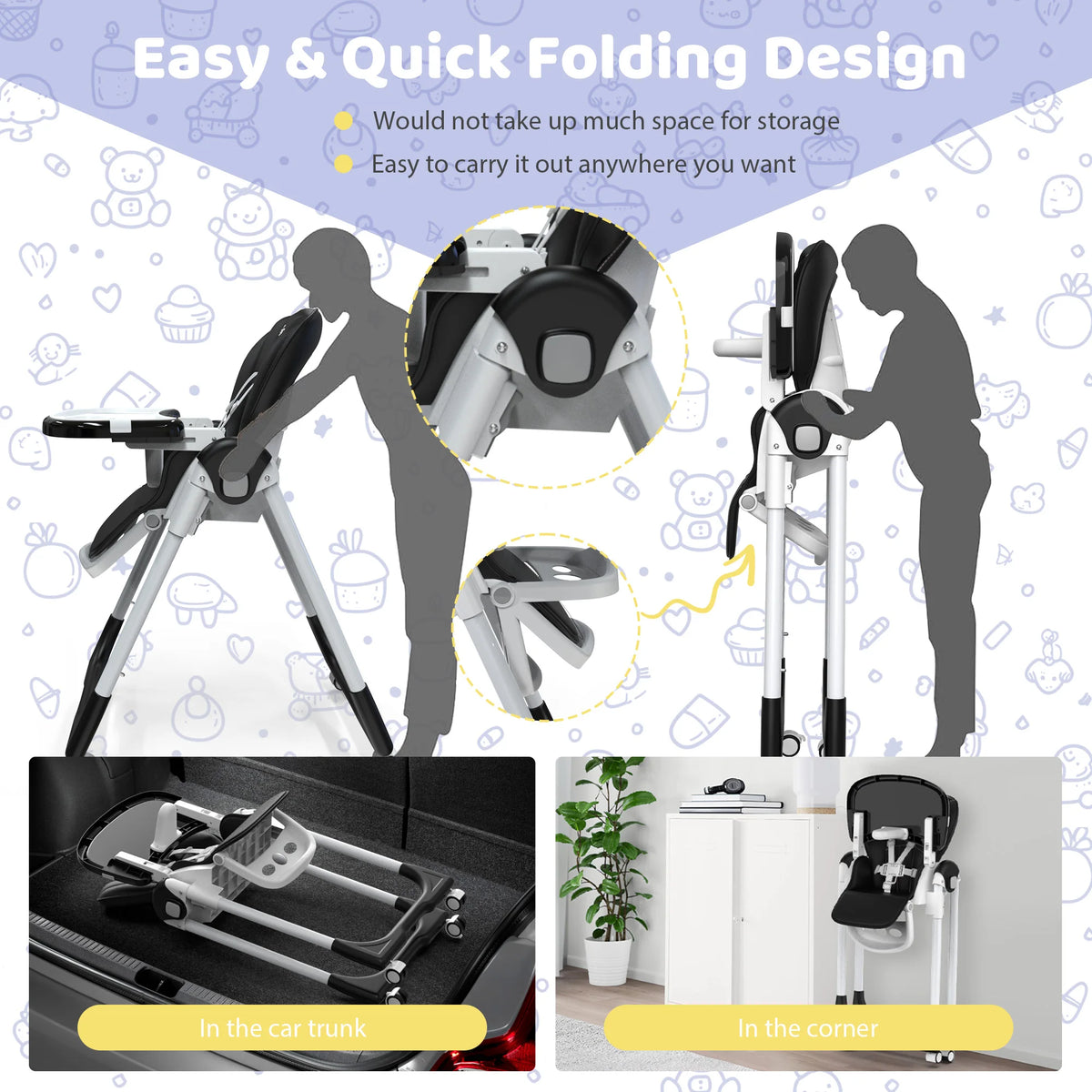 Baby Highchair Adjustable