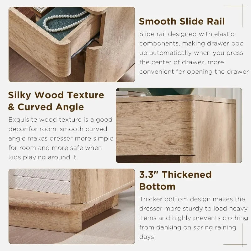 Modern Nightstand with Charging Station
