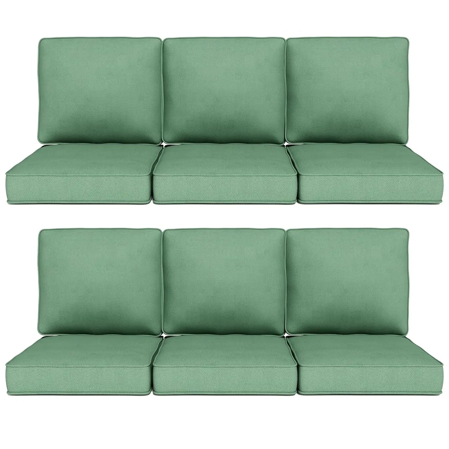 Deep Seat Cushion Set Zippered Removable Cover