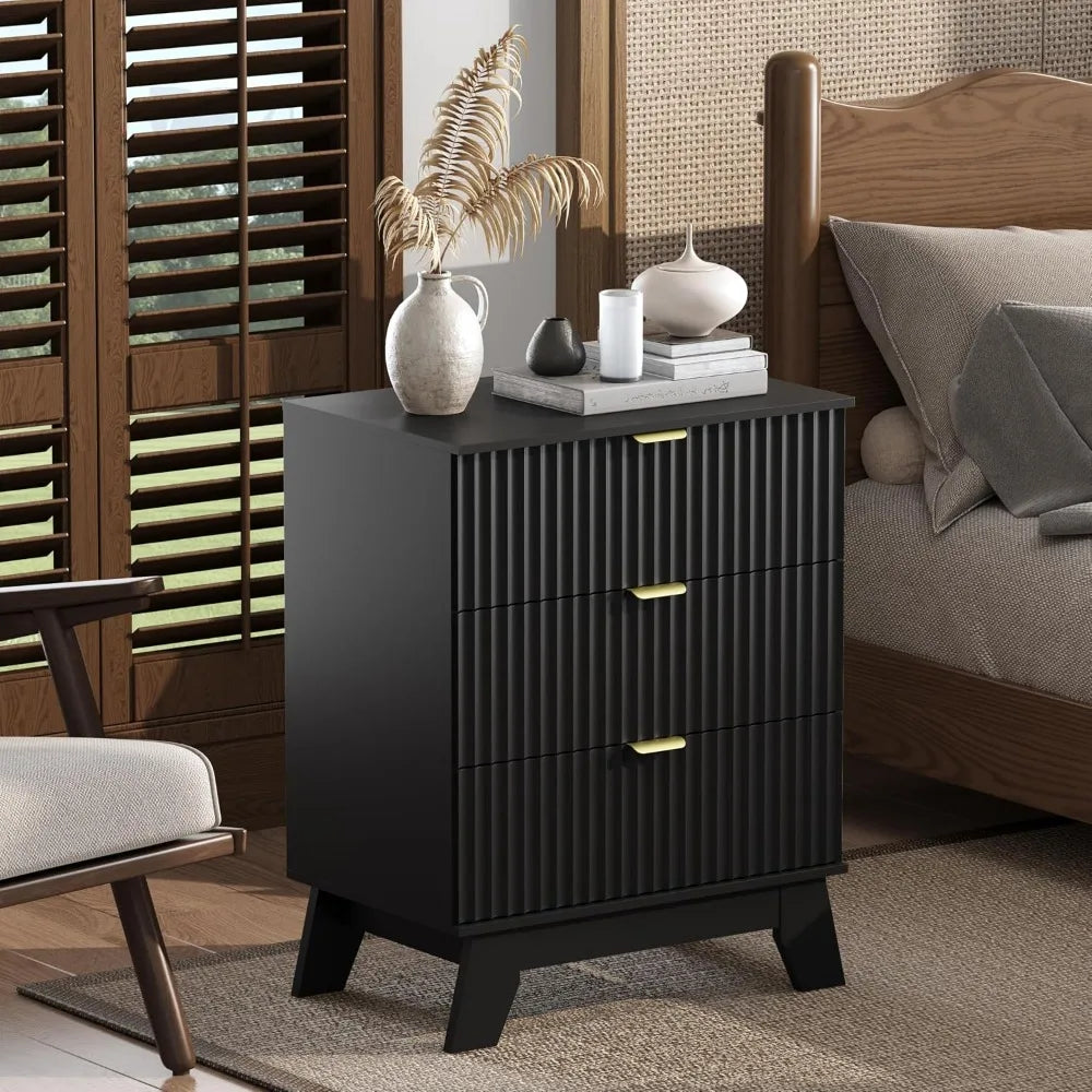 Mid Century Fluted Nightstand
