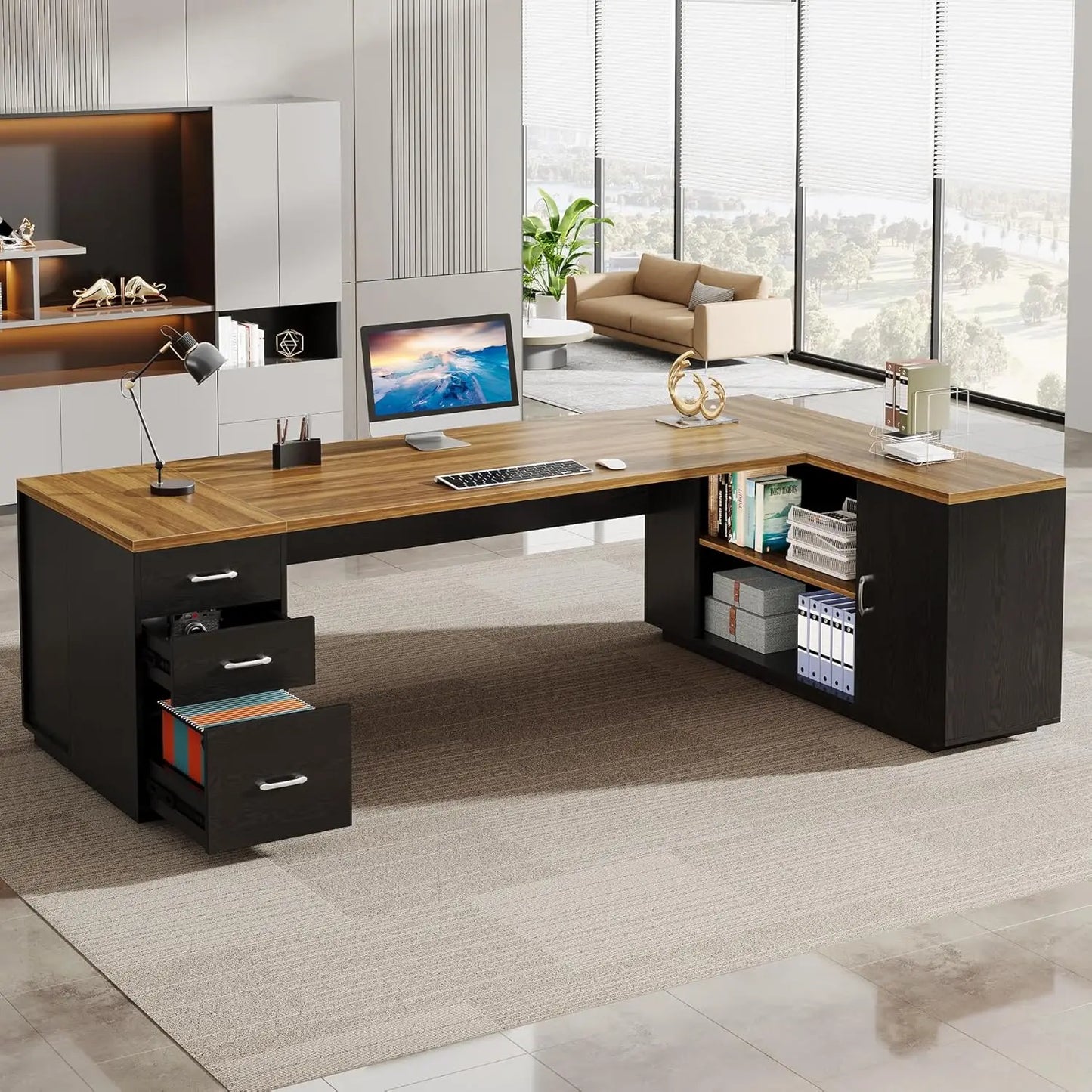 L-Shaped Executive Desk