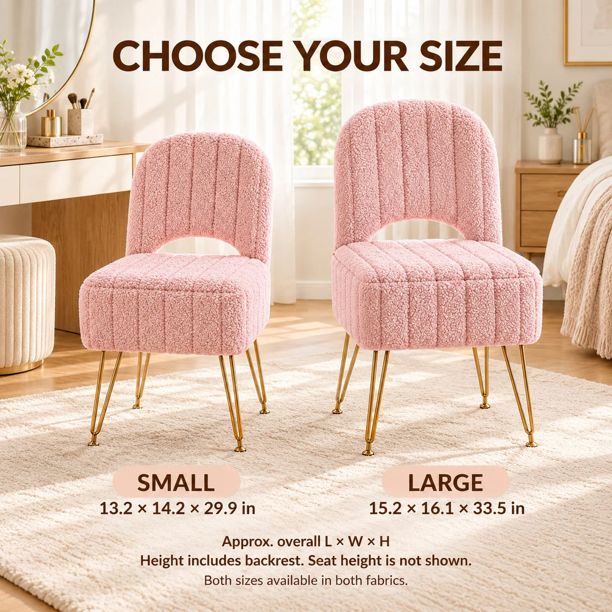 Storage Vanity Chair with Adjustable Folding Backrest
