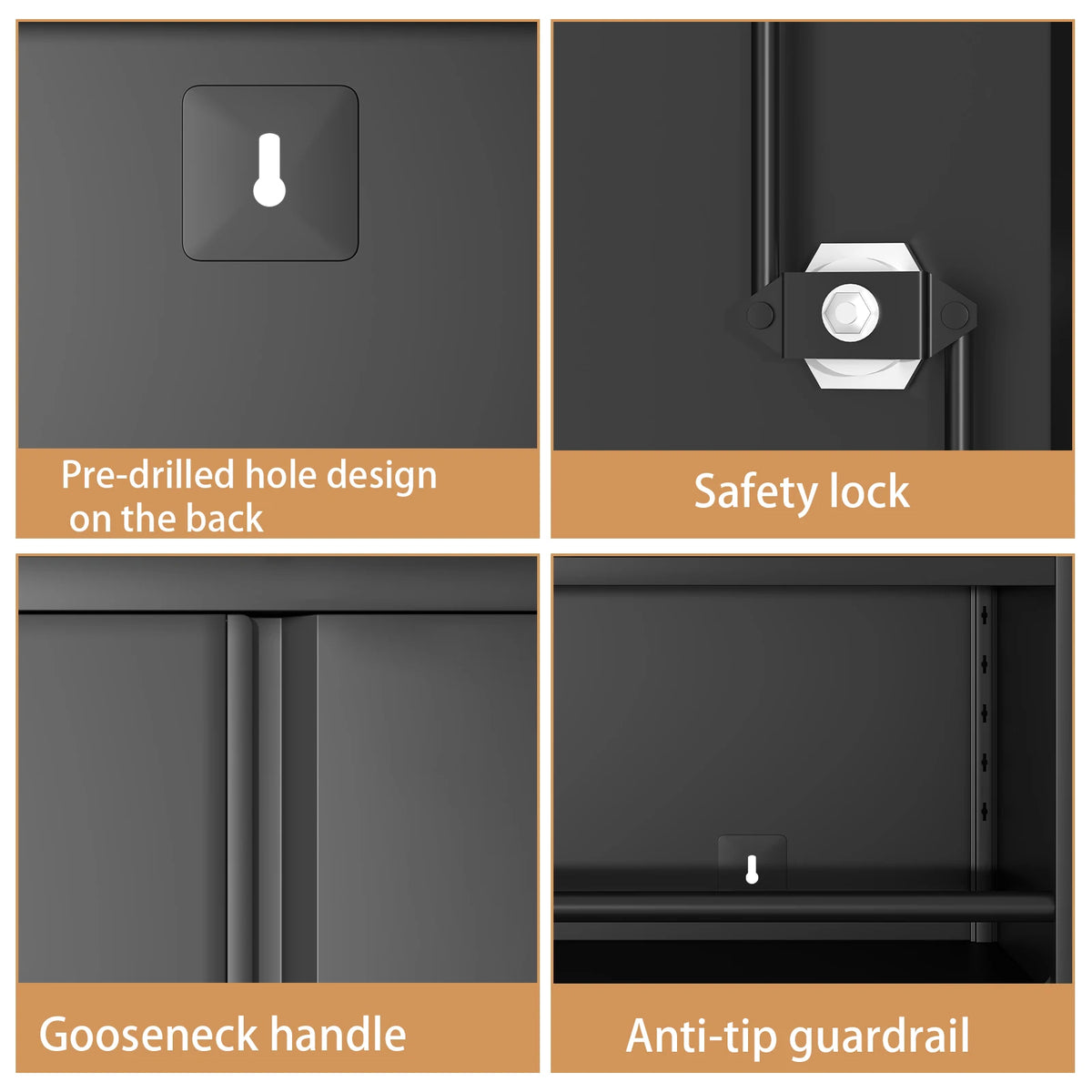Heavy Duty Wall Mounted Lockable Steel Storage Cabinet
