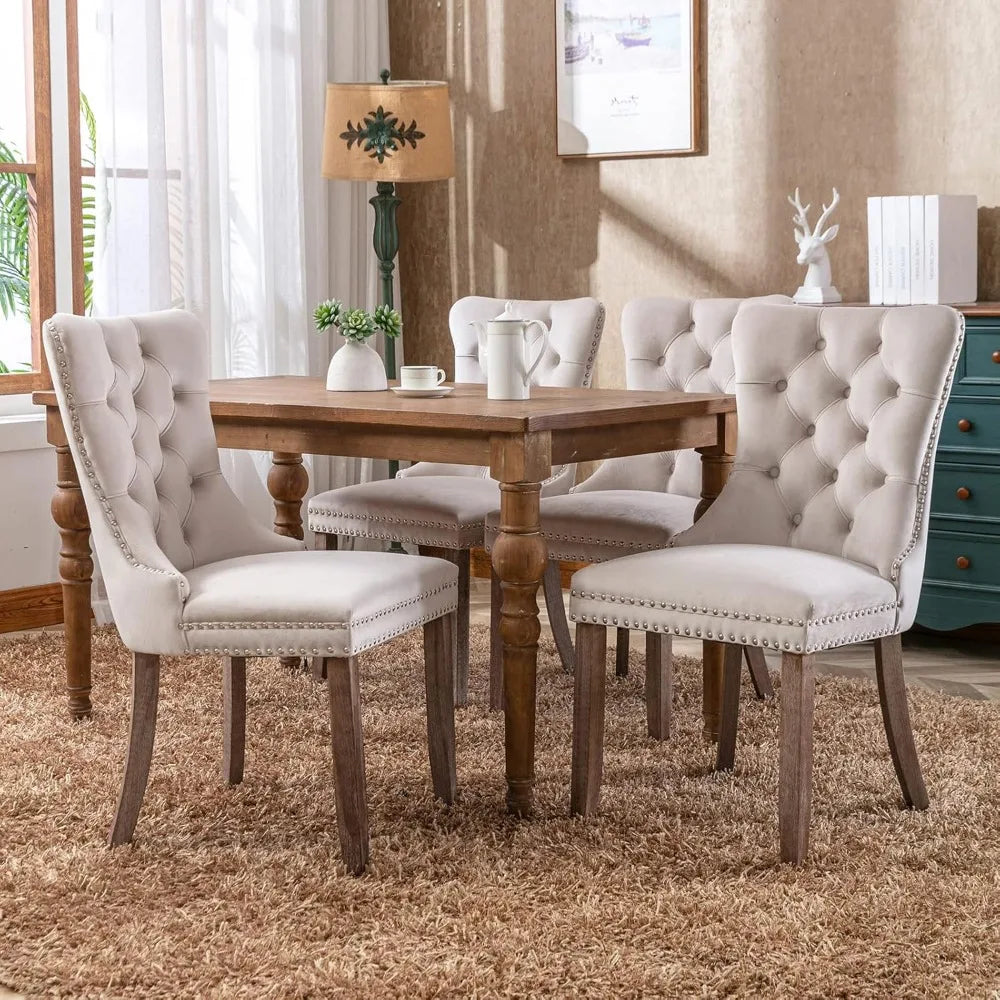 Velvet Dining Chairs Set