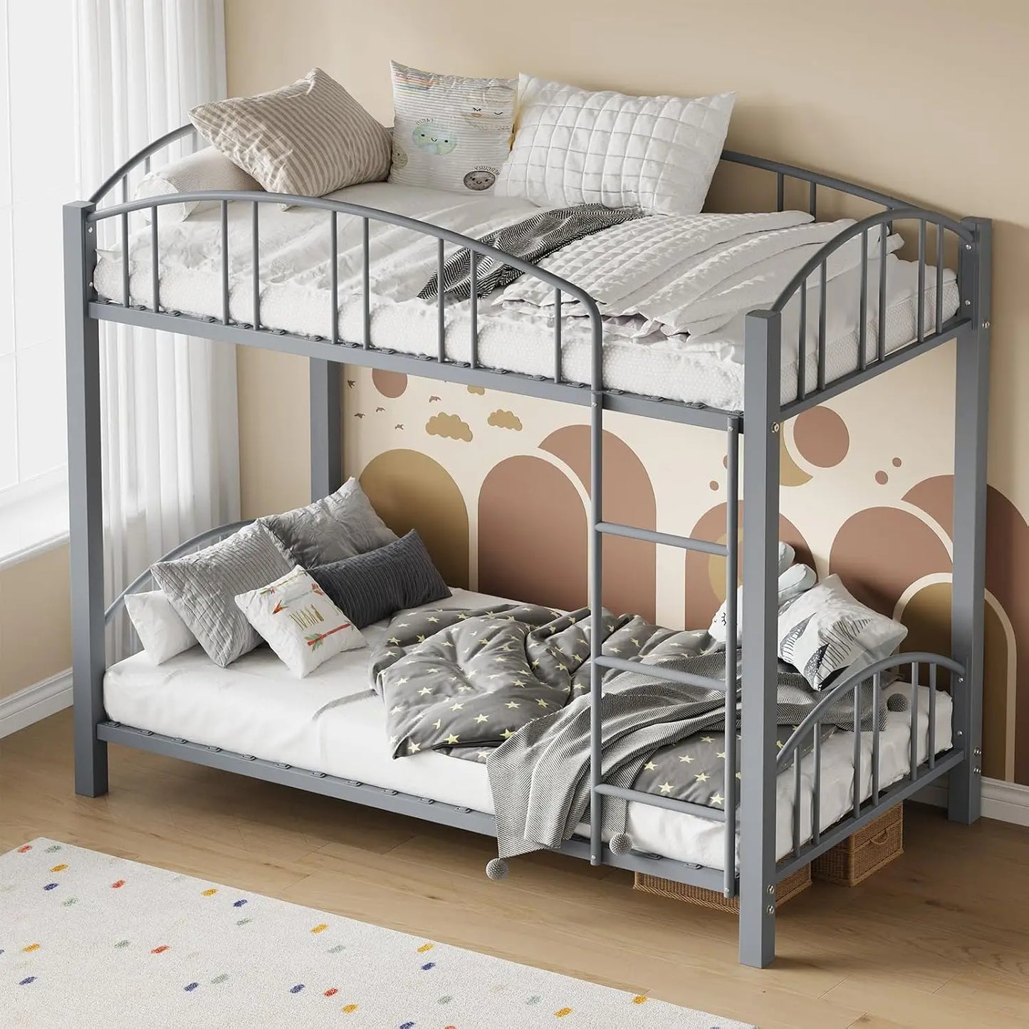 Metal Loft Bed Bunk Beds Twin Over Full Size