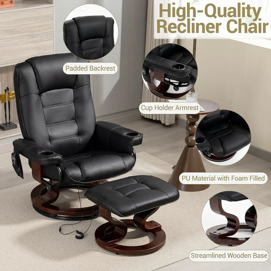 Recliner Chair with Ottoman