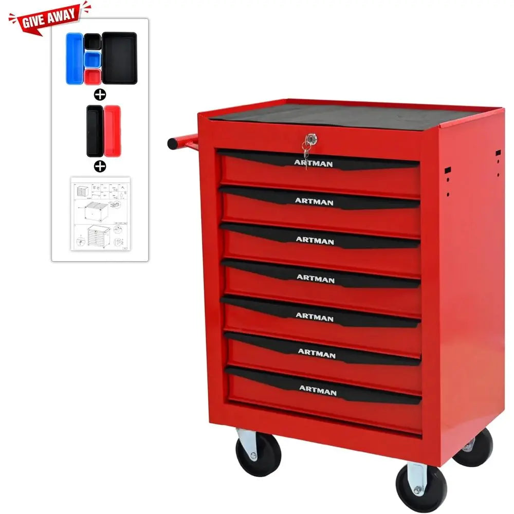 Lockable Storage Cabinet Rolling Tool