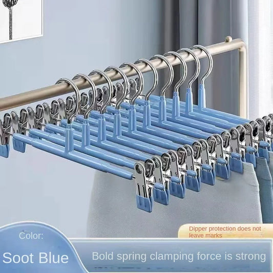 Pants/Skirts Adjustable Hangers with Clips Non-Slip Hangers