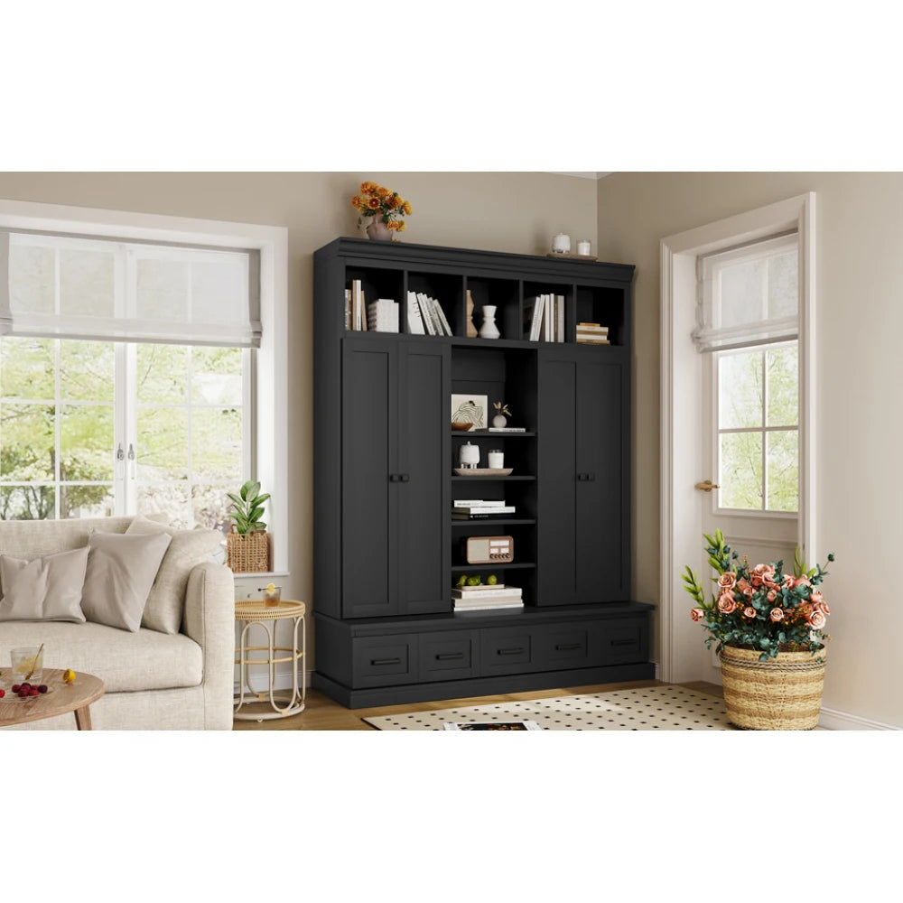 Hall Entryway Storage Organizer Cabinet with Bench