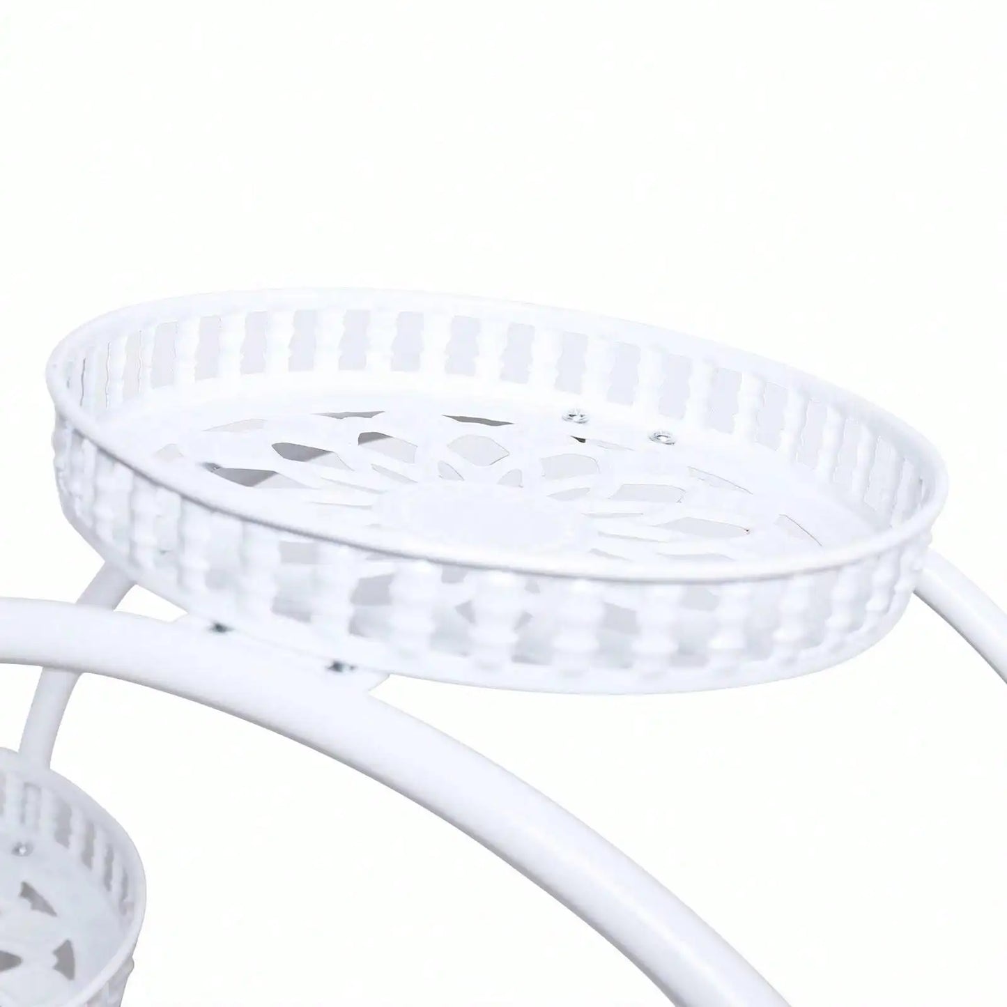 Round Metal Stand w/Wheel Rack