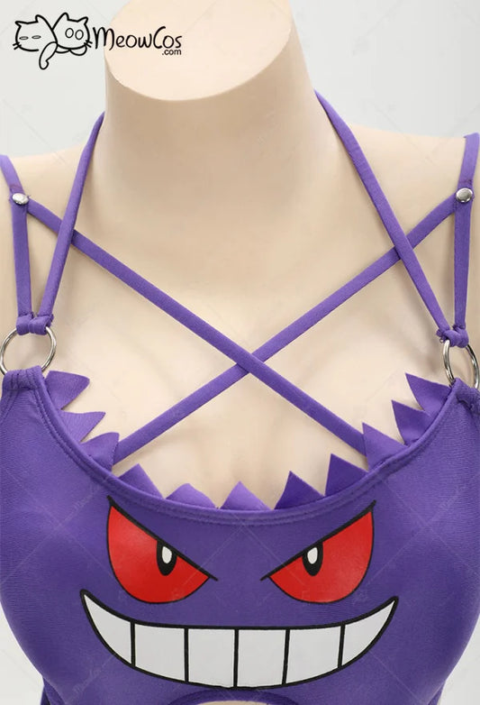 Purple Ghost Women Gothic Swimwear
