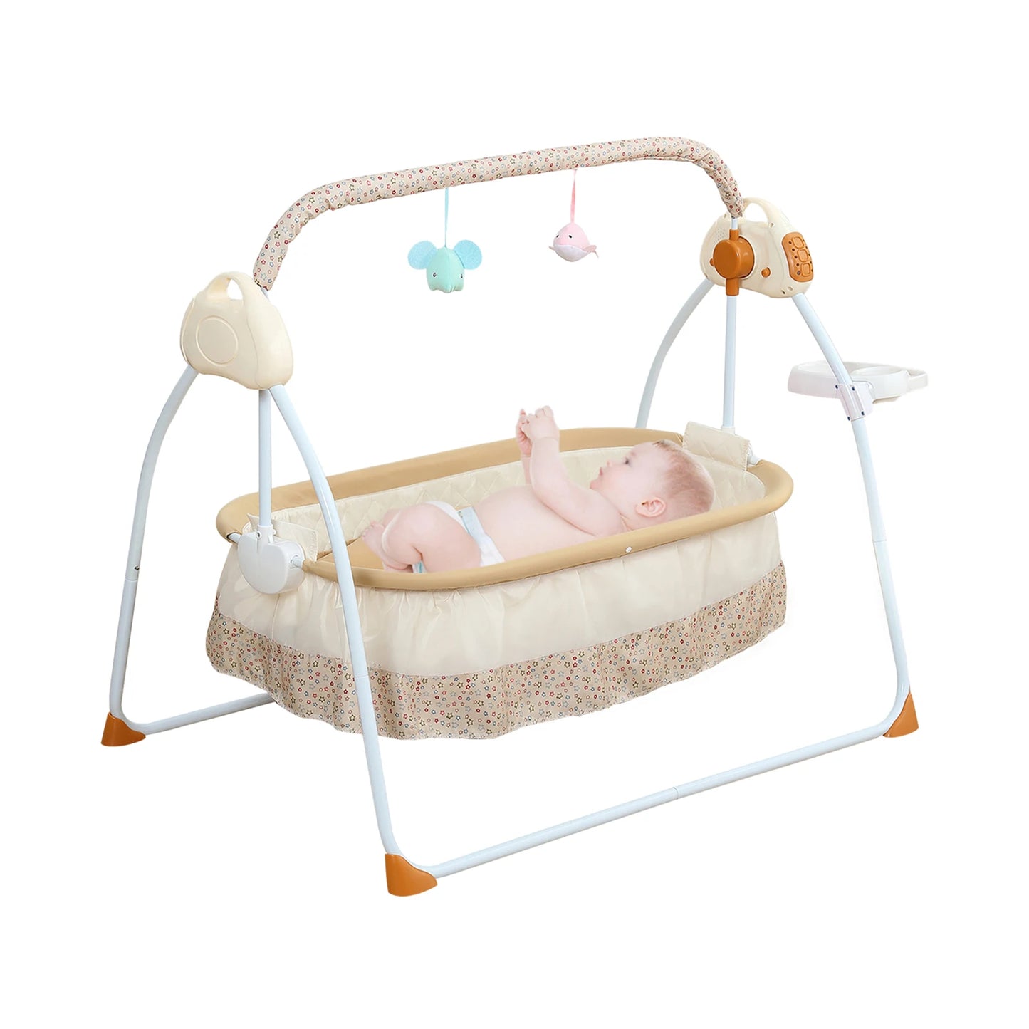 Foldable Electric Baby Cradle w/Rocking Bassinet