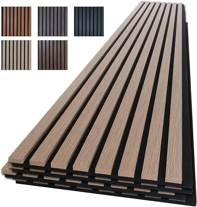 Soundproof Wood Slat Wall Panel for Interior Wall Decor Noise Cancelling