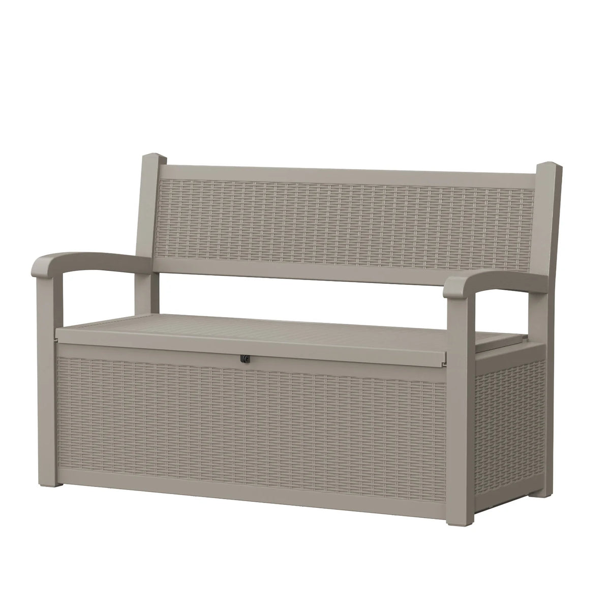 Outdoor Storage Bench with Rattan Look
