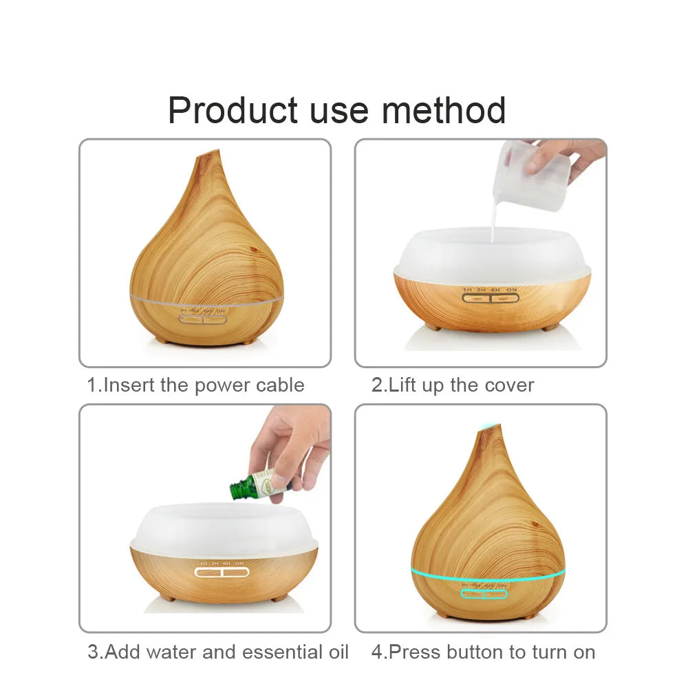 Smart WiFi Wooden Essential Oil Diffuser