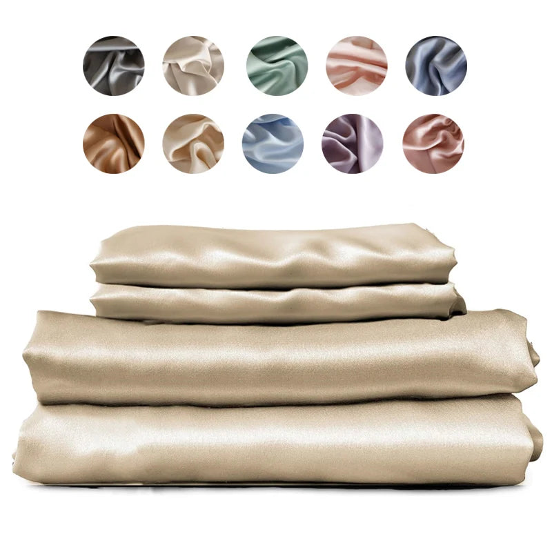 Silky Bedding Set Luxury Fitted Sheet