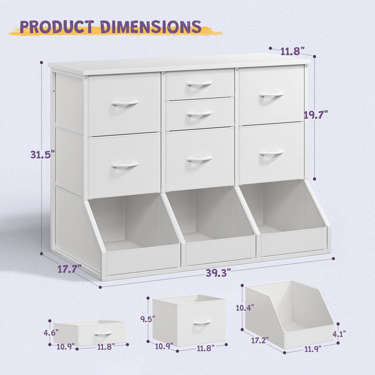 Wood Top & Metal Frame Dresser